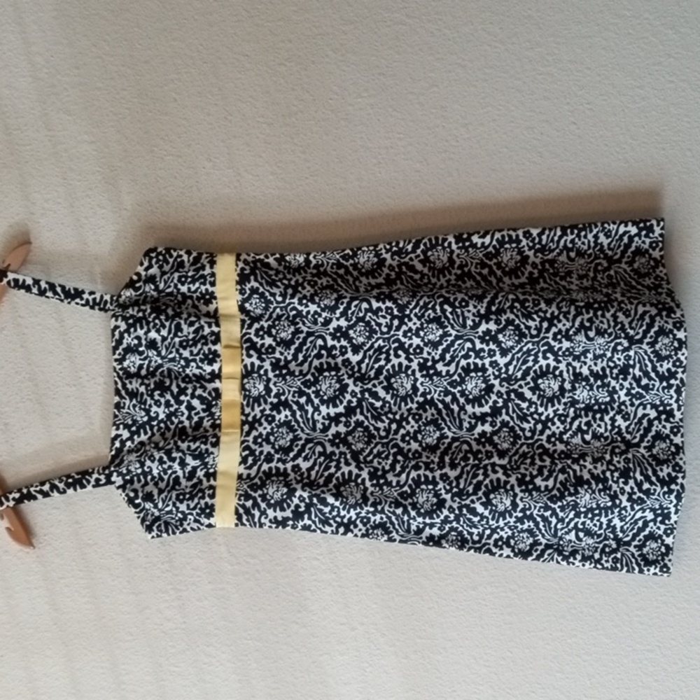Lilly Pulitzer Black and White Mini Dress with Yellow Accent